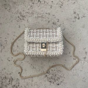 Pearled Corssbody Purse